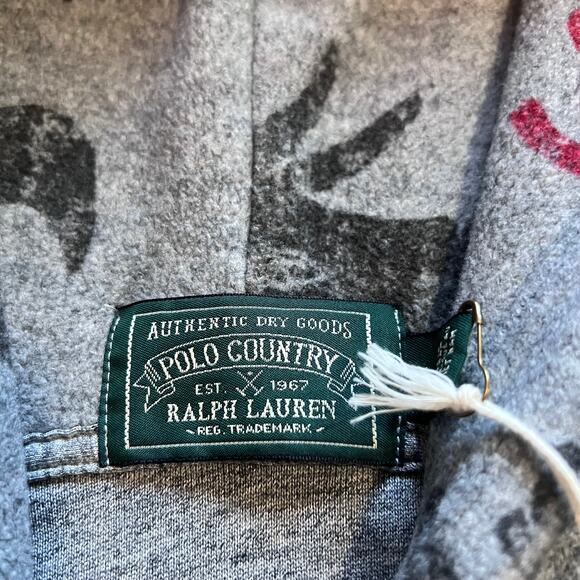 POLO COUNTRY RALPH LAUREN BRUSHED FLEECE PRINTED GRAPHIC HOODIE. NEW WITH TAGS.M - Picture 8 of 8